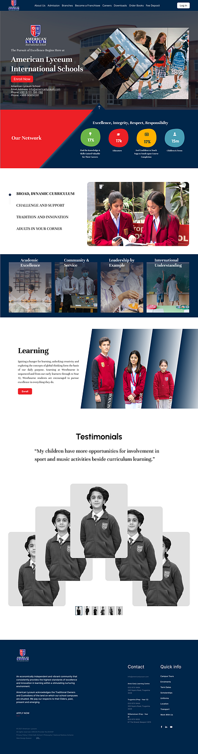 School Website-Landing Page design figma inspiration landing page design school website ui ux website design