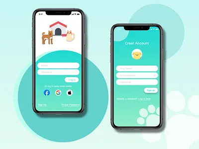 Daily UI #001 Pet Store Log In login pet ui