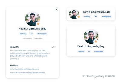 Profile Page Daily UI #006 app daily ui dailyui design graphic design mobile profile profile page ui ux