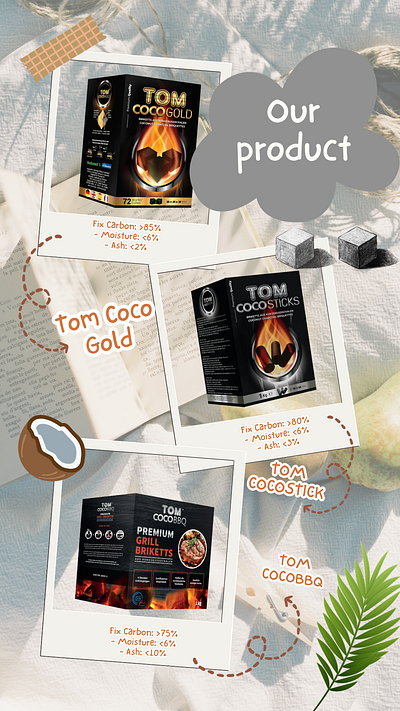 Instagram Story Design branding briquette catalogue graphic design instagram story poster product
