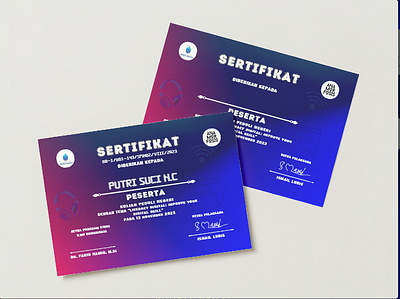 CERTIFICATE certificate sertidikat