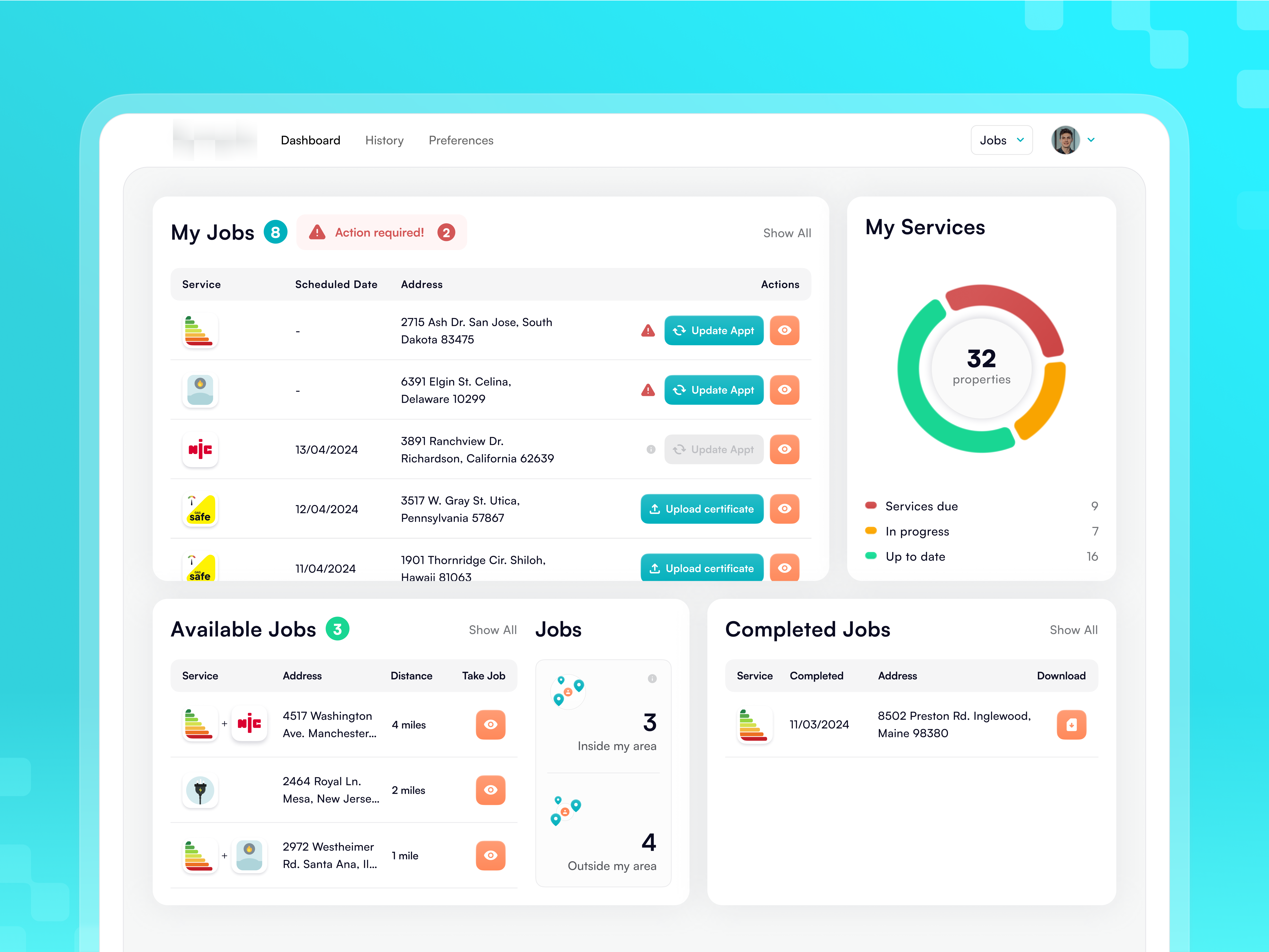 Overview dashboard 🔍 aesthetic charts dashboard flat green home icons minimalistic modern pie chart simple soft statistics tables white
