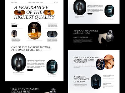 Perfume E-commerce Web Landing Page creative design creative ui design e commerce website landing page ui ui design uiux web design web landing page