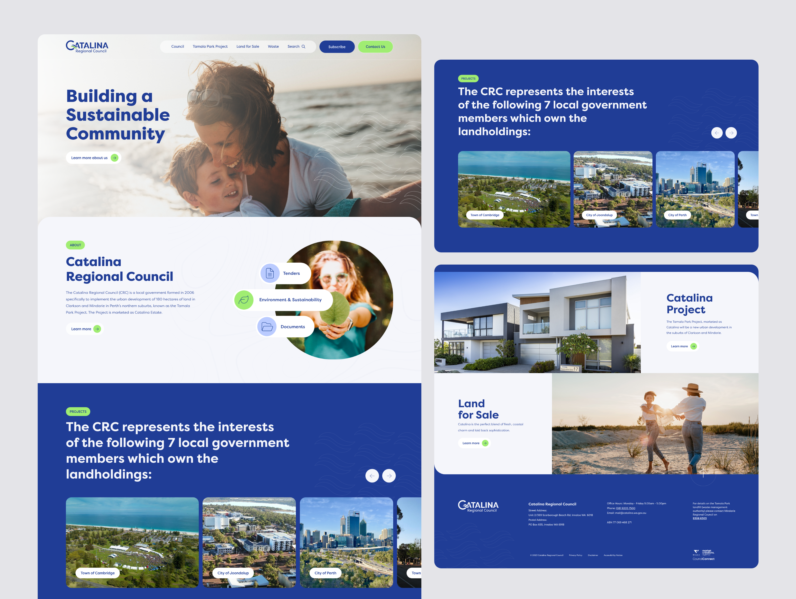 Catalina Regional Council Website australia city clean community construction council design government icon perth quicklinks real state responsive tourism town travel ui ux wa website