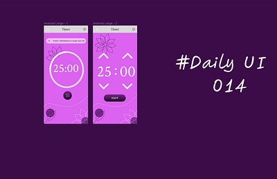 #Daily UI 014 014 design figma mobile timer ui uidesign uiux ux
