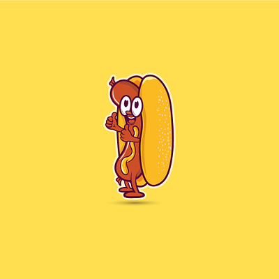 Hotdog 🌭 Illustration brand identity clean logo creative logo design hotdog hotdog illustration hotdog logo illustration logo logo design minimalist logo simple logo