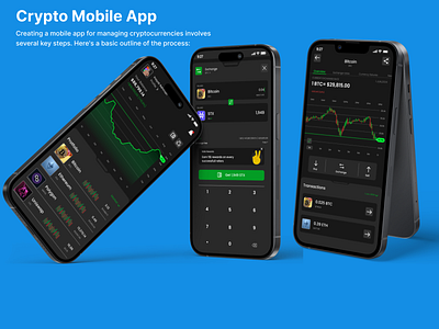 Crypto Mobile App animation branding graphic design ui