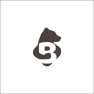 B for Bear branding flatlogo graphic design initiallogo logo