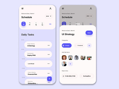 #Daily UI - Design for scheduling And Task dailyui design graphic design ui ux