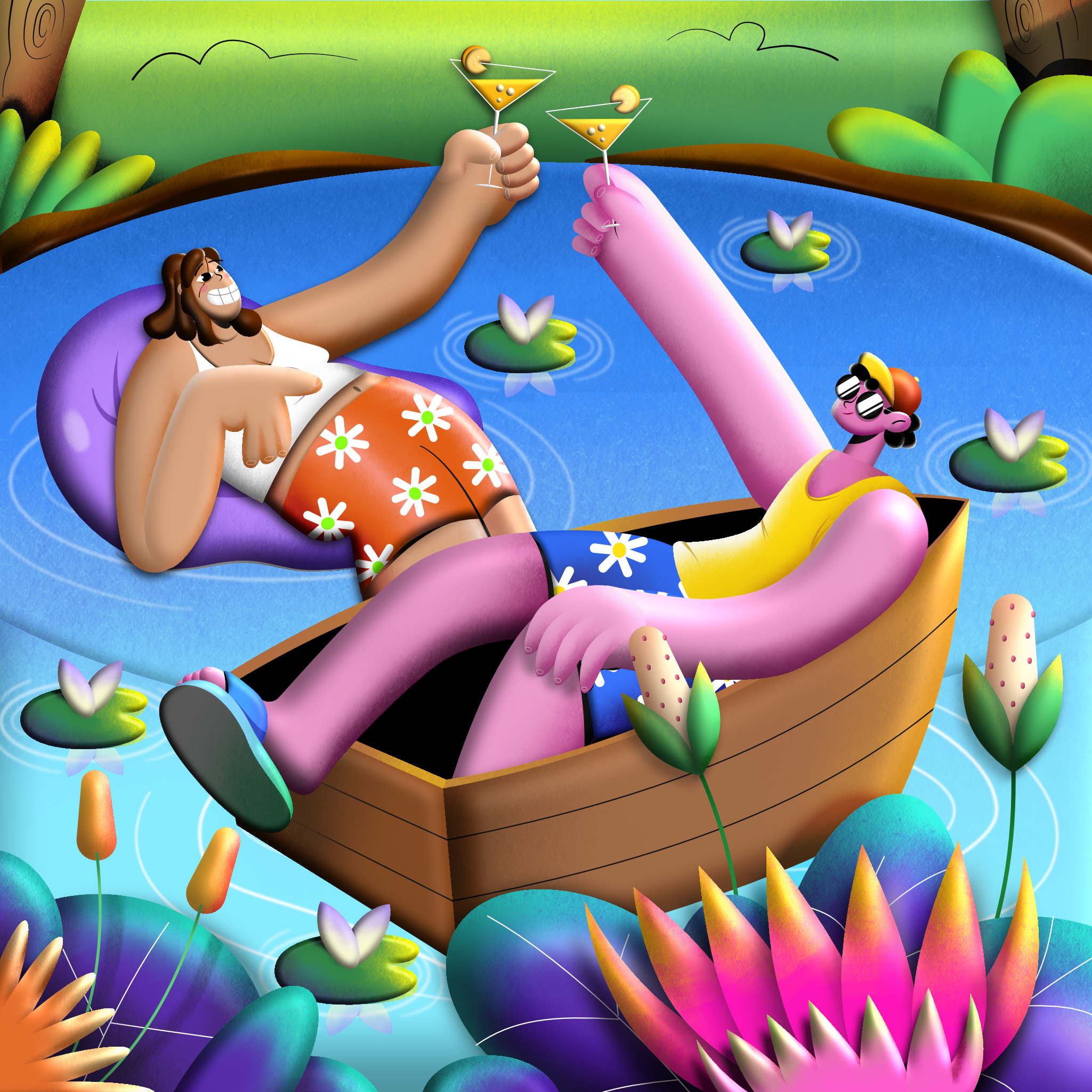 Cheers on holidays 2dcharacter 2dillustration affinitybyserif affinitydesigner branding characterillustration cheers childreenbook drawing fullcolorillustration graphic design holiday illustration