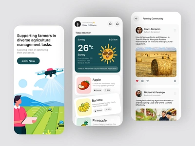 Smart Farming App 🌱📱 agriculture agronomy app design app ui crops cultivation farm farmer farmers farmers market farming indoor plant new ui trend outdoor plant smarthome tractor ui trend 2024 upcoming ui trend user experience design user interface design