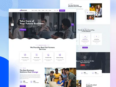 Busicom - Corporate & Consulting Business Web Design accountant advertising adviser business company consultant consulting corporate design finance financial advisor graphic design human resources logo marketing modern motion graphics portfolio ui vector