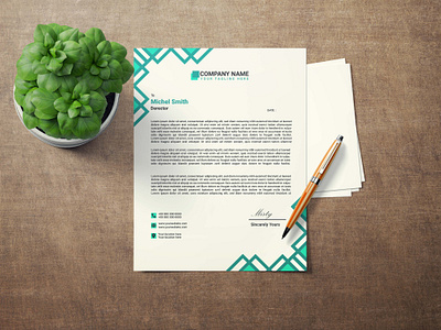 Letter Head design for your company internet