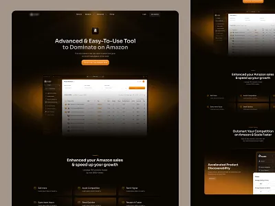 Amazon Market Analytic Landing Page amazon amazon website design landing page marketing analytic marketing analytic website saas saas landing page saas website sellers ui user interface website design