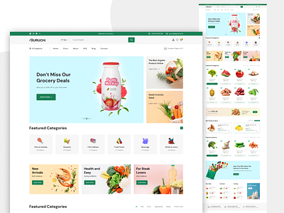 Grocery Shopify Themes clean ecommerce foods fruit groceries grocery landing page minimalist shop shopify shopping typography ui ux vegetables web design website