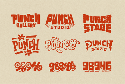 Custom logotype for Punch Studios branding custom custom type design logo logomark logotype type type design typography