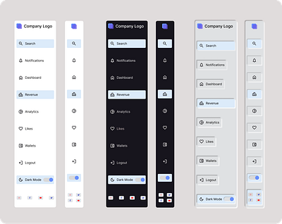 Sidebar UI Design app design menu minimul sidebar simple ui ui componant user friendly user interface ux website