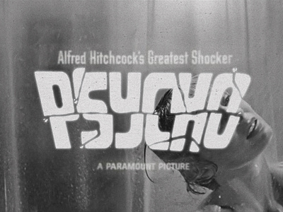 Psycho - Custom Title Card custom type logotype movie art movie design movie poster title title art title card type type design typography