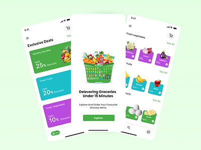 Grocery App Design graphic design ui