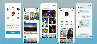 A Social Media app for Africans in Diaspora 3d animation graphic design motion graphics ui ux