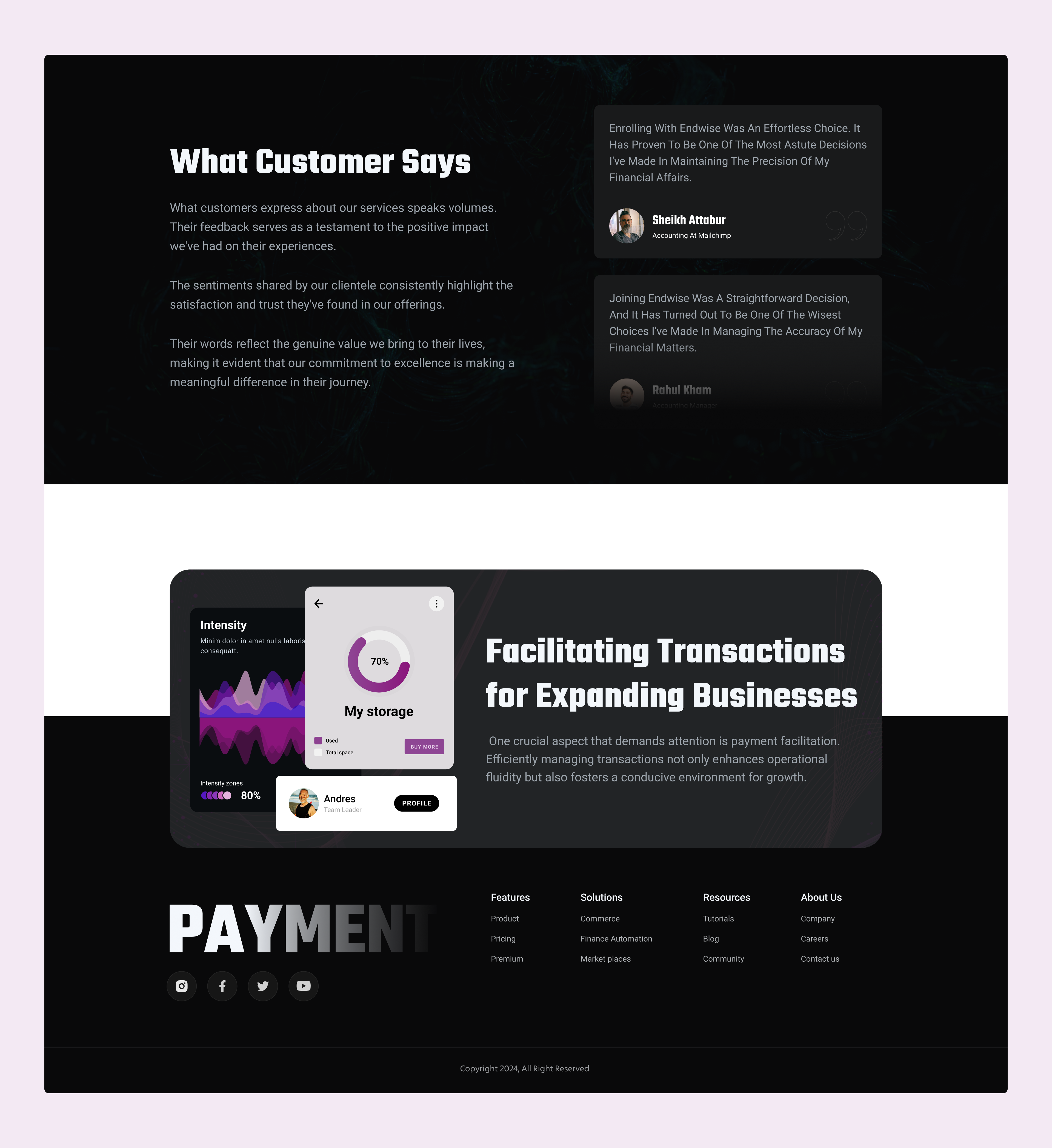 Payment - Fintech Landing Page Design by Sheikh Attabur on Dribbble