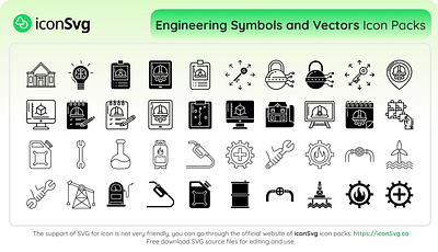 Engineering Symbol Icon Packs app design app icon engineering icon pack icon set icon svg iconsvg svg icons