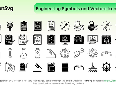 Engineering Symbol Icon Packs app design app icon engineering icon pack icon set icon svg iconsvg svg icons