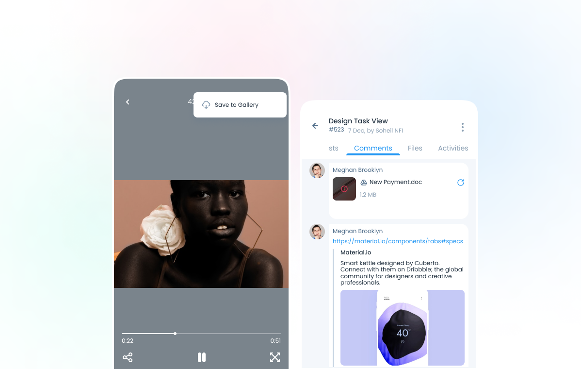 Taskulu app design application comminucation design system design system language dls ds mobile application taskulu team