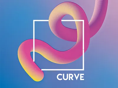 Curve card curve design gradient graphic design illustration vector