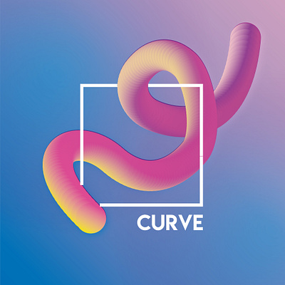 Curve card curve design gradient graphic design illustration vector