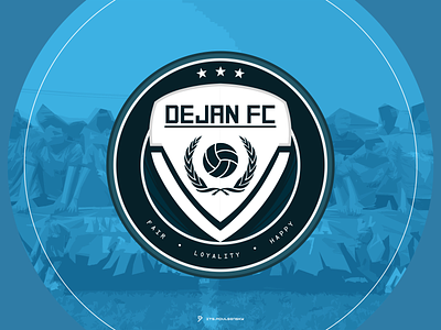 Dejan FC Redesign dejan fc dejan fc depok dejan fc logo dejan fc redesign design football graphic design logo logo design logo football logo soccer minimalist redesign redesign logo soccer