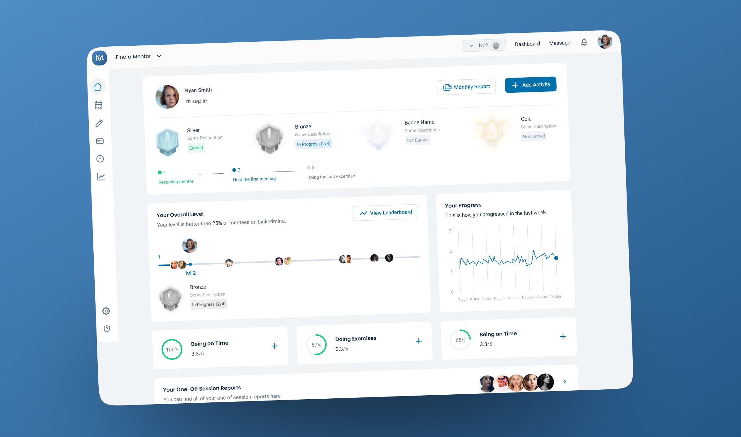 Linkedmined dashboard landing page linkedmined mentee mentor website