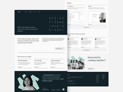 Codev - B2B landing Page Design agency b2b landing page landing page design saas saas website simple ui website website design