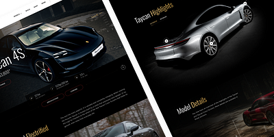 Porshe Taycan design home ui ux website