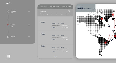 Flight ticket booking app prototype branding graphic design ui