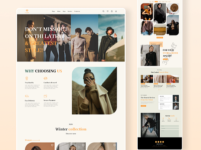 Fashion Landing page. design fashion fashion design graphic design landing page ui ui design uiux uiux design user experiance user interface ux ux design web website website design