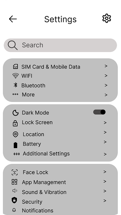 settings #007 #DailyUI dailyui ui