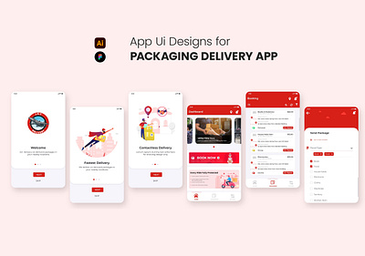 Jet Delivery Mobile App Ui Design delivery delivery app graphic design illustration jet delivery mobile app packaging packaging app photoshop ui design ui ux