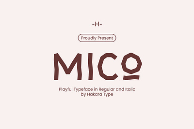 Mico - Playful Typeface branding combination concept design display family font fun graphic design handdrawn heading kid kids letter logo playful text type typeface word