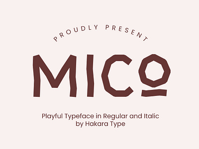 Mico - Playful Typeface branding combination concept design display family font fun graphic design handdrawn heading kid kids letter logo playful text type typeface word