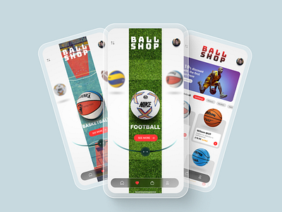 Ball Shop - Mobile Application Concept application concept mobiledesign ui uidesign uiux