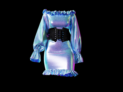 3D Dress Animation 3d 3dmodel anerin animation blender clo3d cloth corset design digital dress fabric graphic design leather motion motion graphics texture