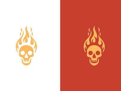 Fire Skull Logo burn burning fire fireball flame flaming game logo hell hot human skull skull logo