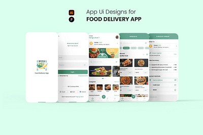 Food Delivery Mobile App Ui Design delivery app delivery app ui design figma food app food app food app ui food app ui design food delivery app graphic illustration mobile app ui ux