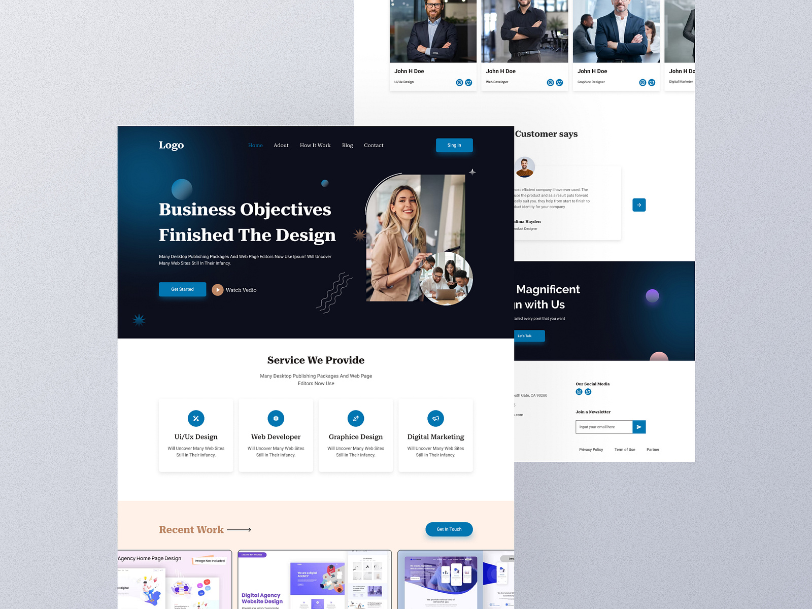 Digital Agency Landing Page by NAYAN AHMED on Dribbble