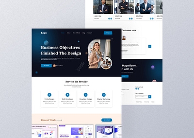 Digital Agency Landing Page agency business clean clean ui company creative agency design digitalagency homepage landing page landing page design marketing minimal typography ui ui ux design ux visual design web design website