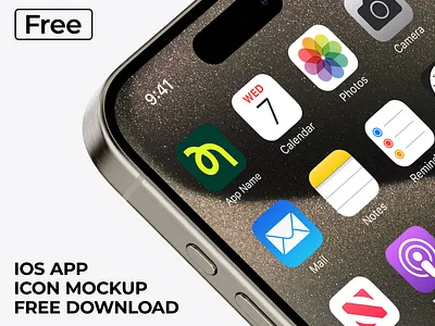 Free ios App Icon Mockup adobe app device mockup download free free download free mockup icon icon mockup ios ios app icon mockup ios app mockup iphone 15 pro iphone 15 pro mockup mockup mockup download photoshop template