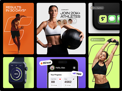 Transformation App - Branding & Mobile App app branding design fitness icon logo mobile mobile app ui ux workout