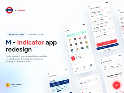 M- Indicator app redesign app redesign public transport app