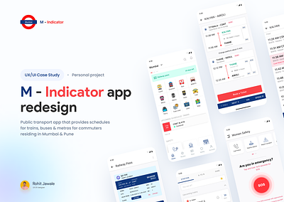 M- Indicator app redesign app redesign public transport app
